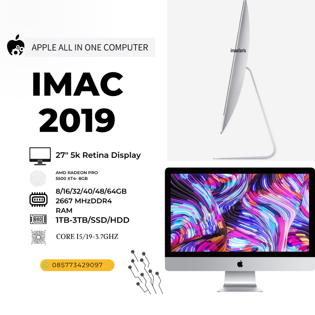 iMac 2019 27" 4K Intel  Core i9 16/512/ SSD