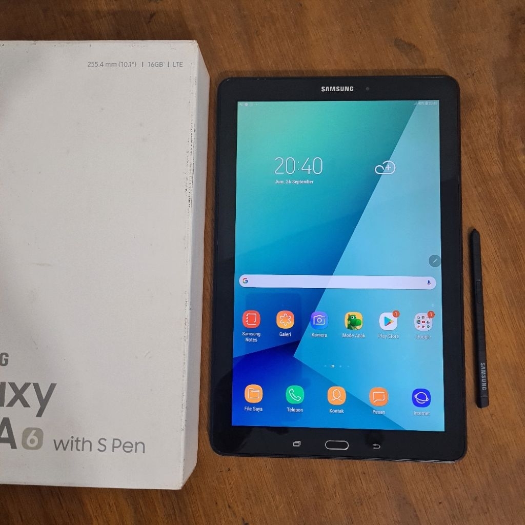 Samsung Tab A6 With S Pen 3/16 10.1" SM-P585Y Second mulus Lengkap