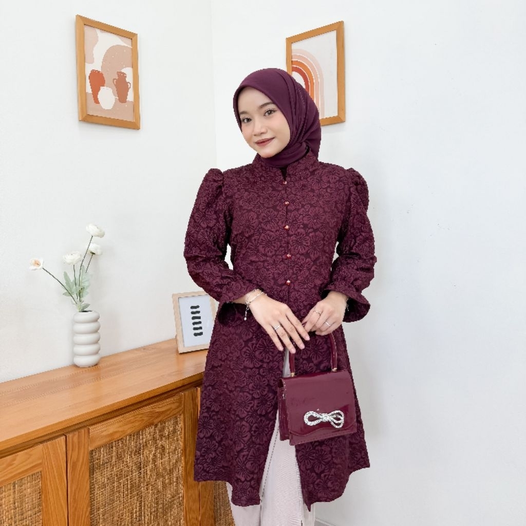 YASMIN TUNIC JAGUARD PREMIUM TUNIC KONDANGAN,free bross