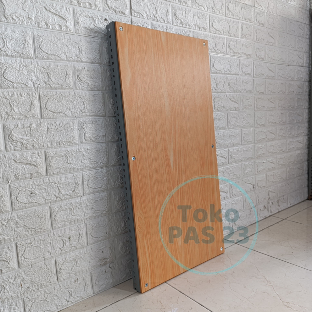 Toko PAS 23 | Papan Ambalan Rak Ukuran P43 L30 | Tatakan Rak Susun Besi Siku Lubang Siap Pakai