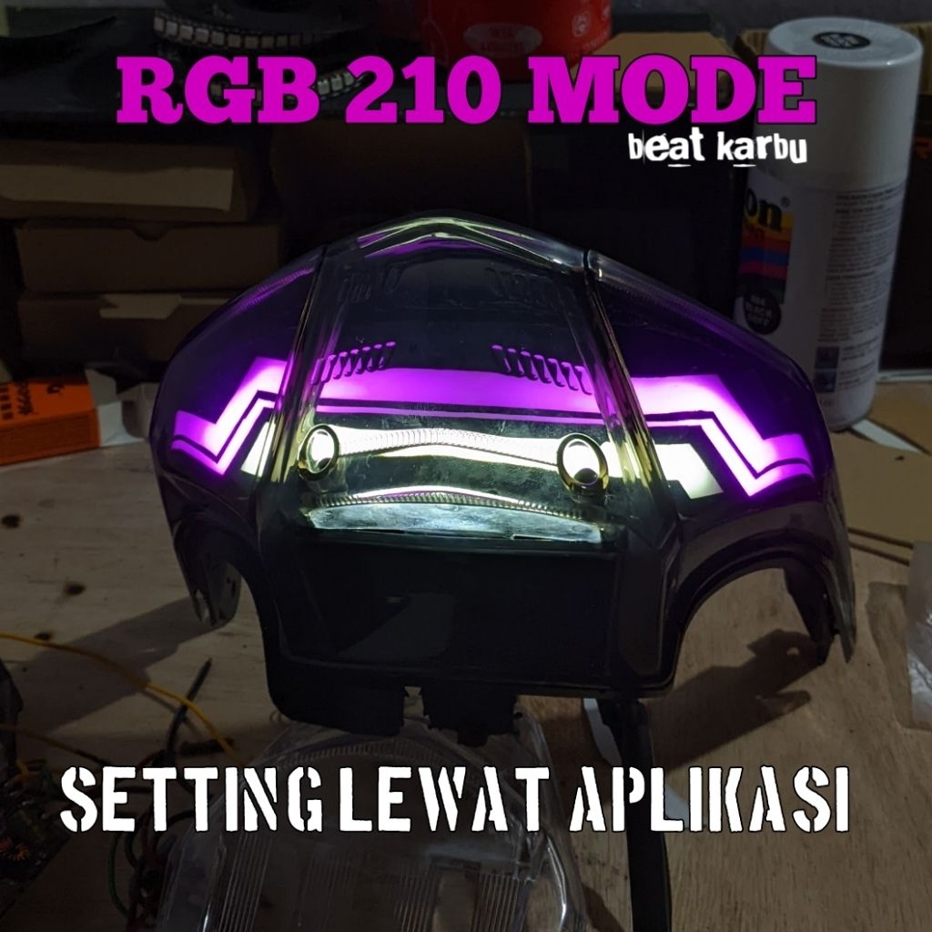 stoplamp lazy beat karbu 210 mode rgb