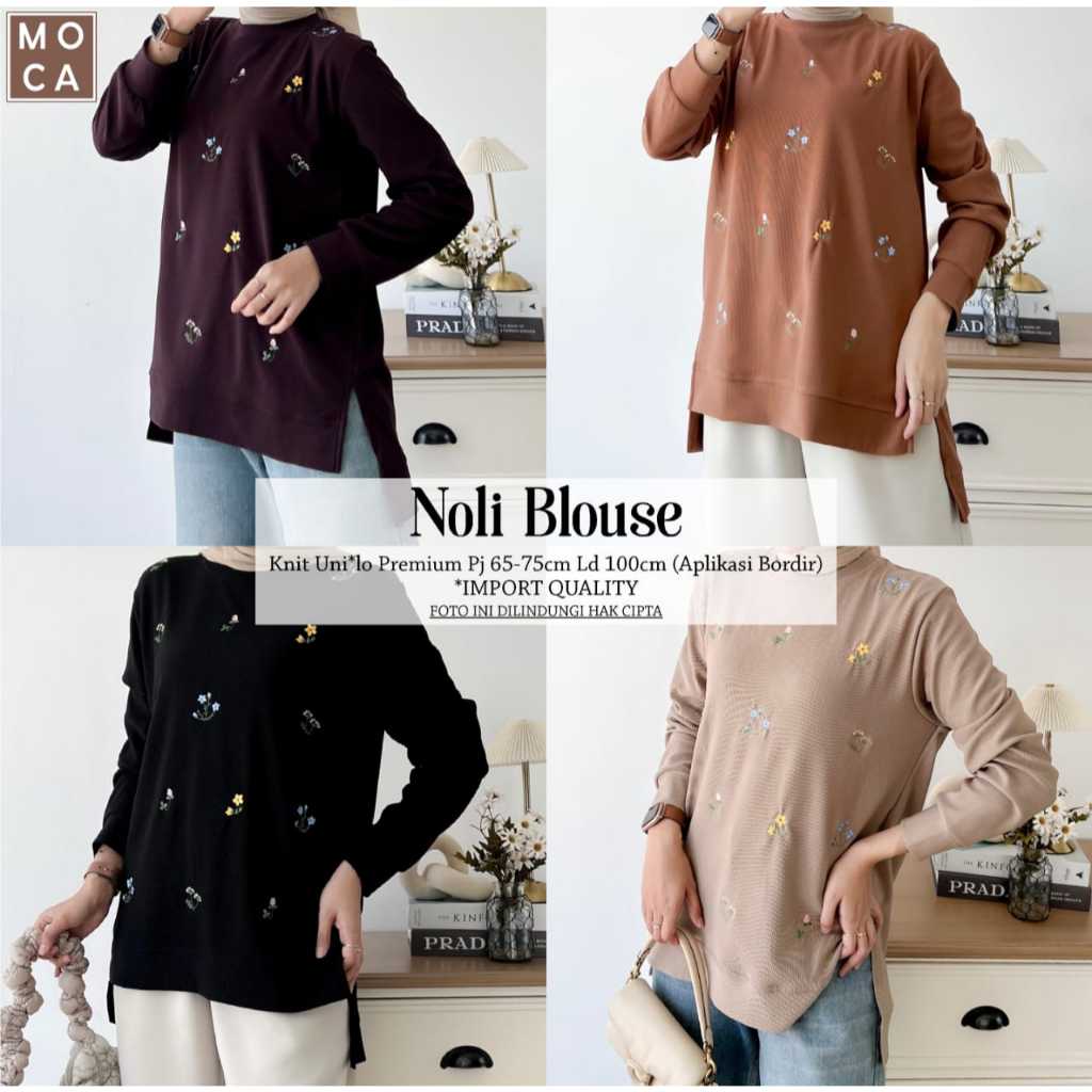 Noli Blouse Knit Uniqlo Premium Original Moca