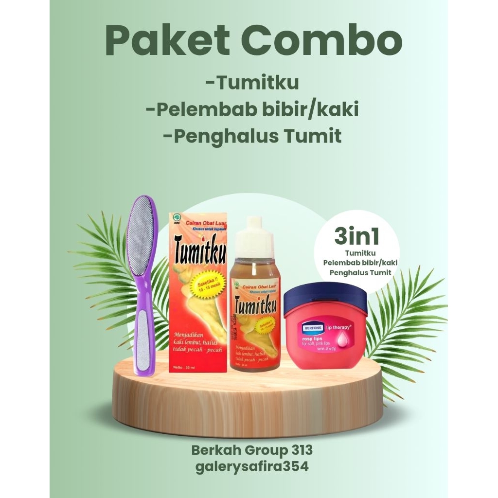 [BPOM] Paket Tumit Cantik 3in 1 Tumitku 30ml + Pelembab + Penghalus Tumit