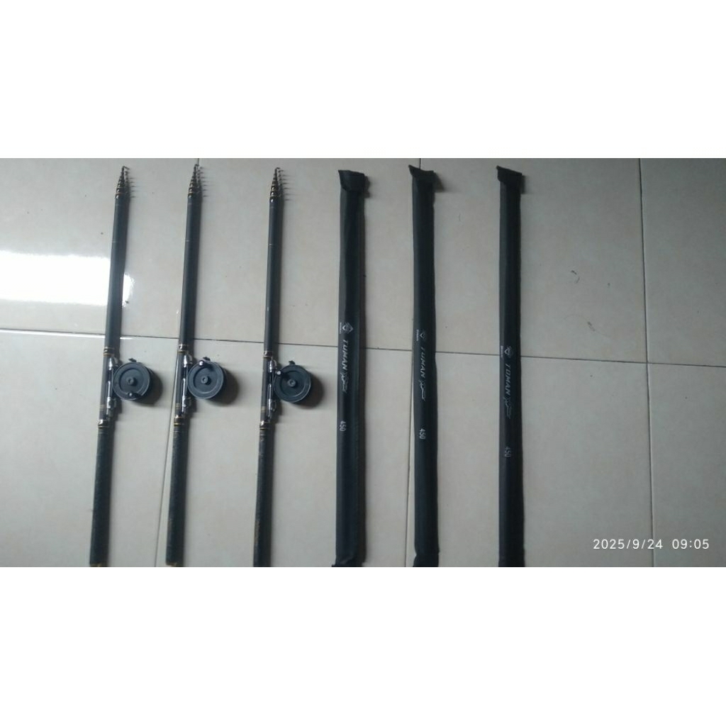 joran tegek 450 set kolong +reel