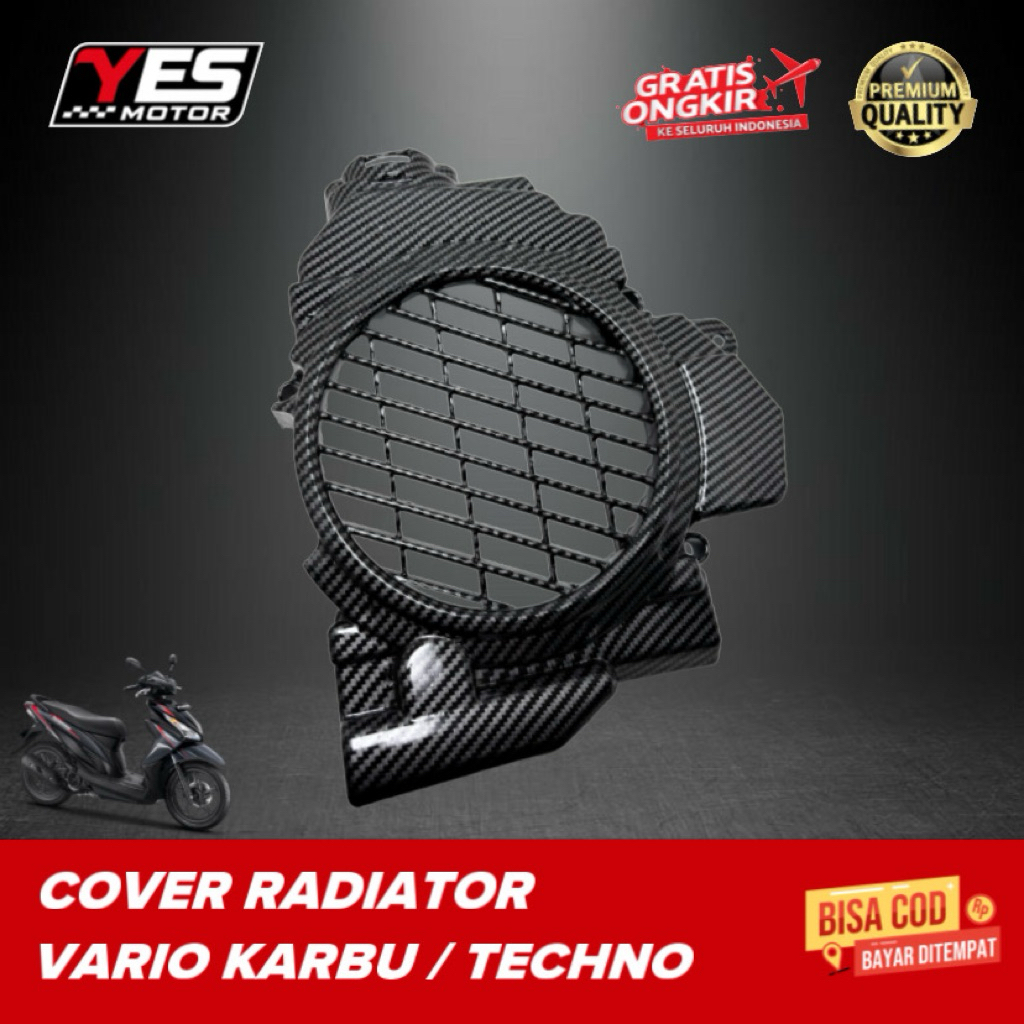 COVER RADIATOR VARIO 110 KARBU CARBON • TUTUP RADIATOR VARIO TECHNO VARIO 110 KARBU • Tutup Kipas Va