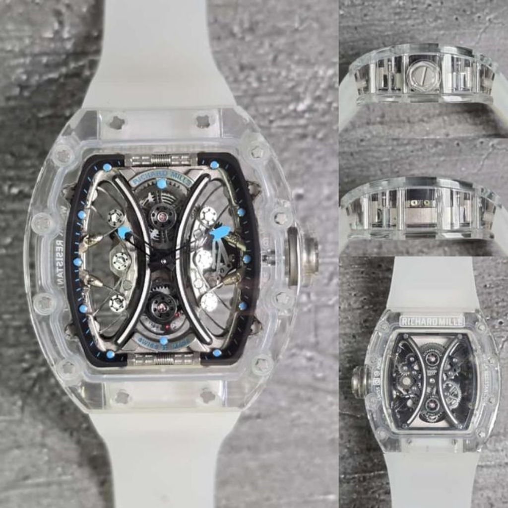 Jam tangan Terbaru Pria Automatic Swiss ETA RM 53-02 Pablo Sapphire fullset - jelly rubber