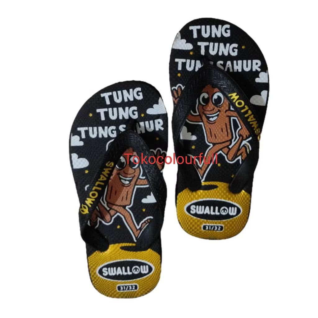 sandal swallow anomali tung tung sahur/ sandal anak/ swallow anak