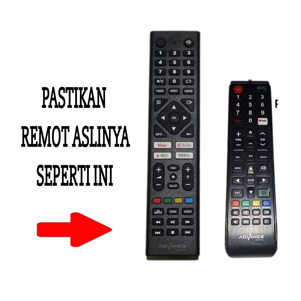 Remote Untuk Remot TV ADVANCE SMART ANDROID Untuk ADVANCE type ADV 3203A 4201A