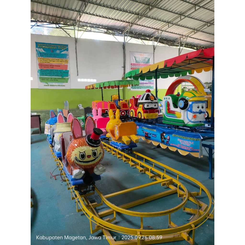 jual playground indoor outdooor wahana mainan anak odong odong kereta panggung lantai labubu