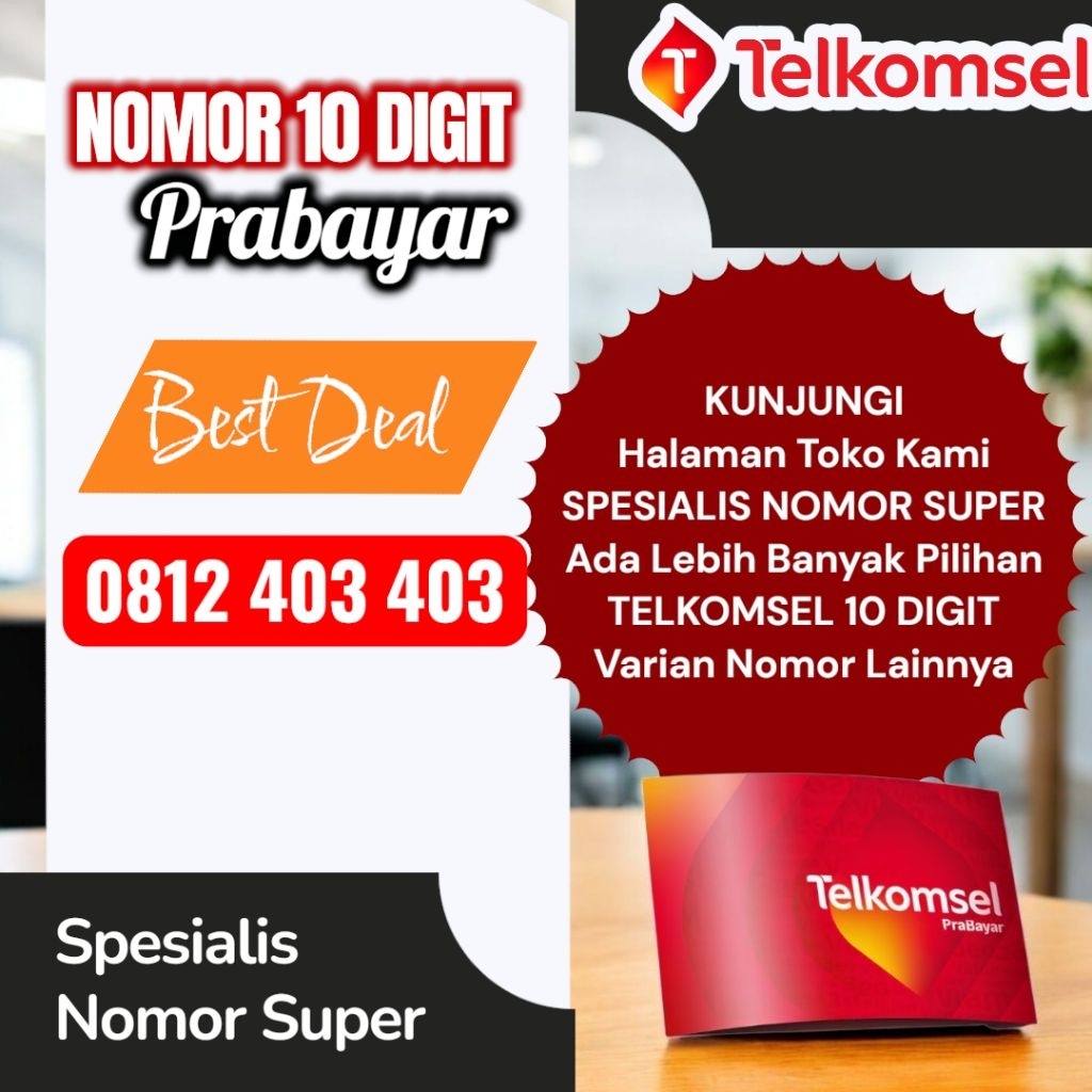 Nomor cantik Telkomsel 10 Digit