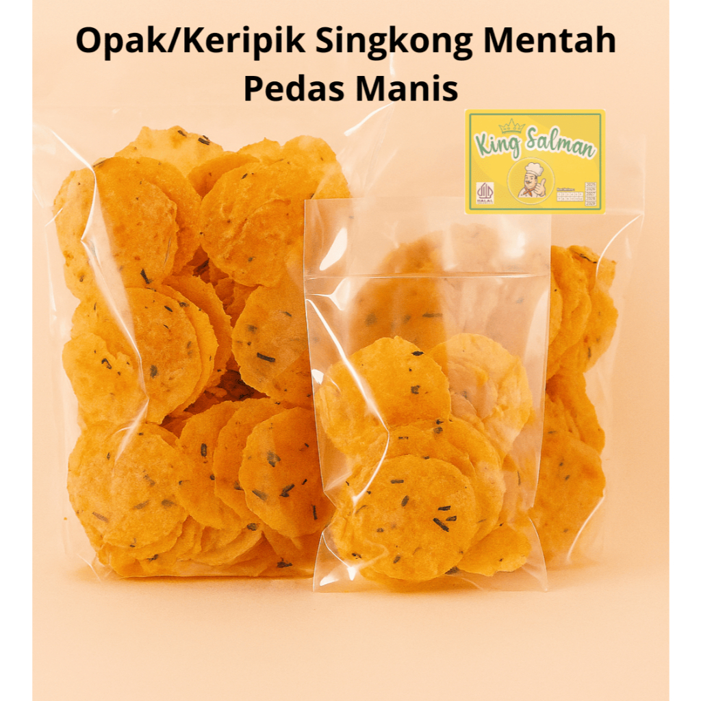 Keripik Singkong Mentah Pedas Manis / Kripik Singkong / Opak Singkong Mentah