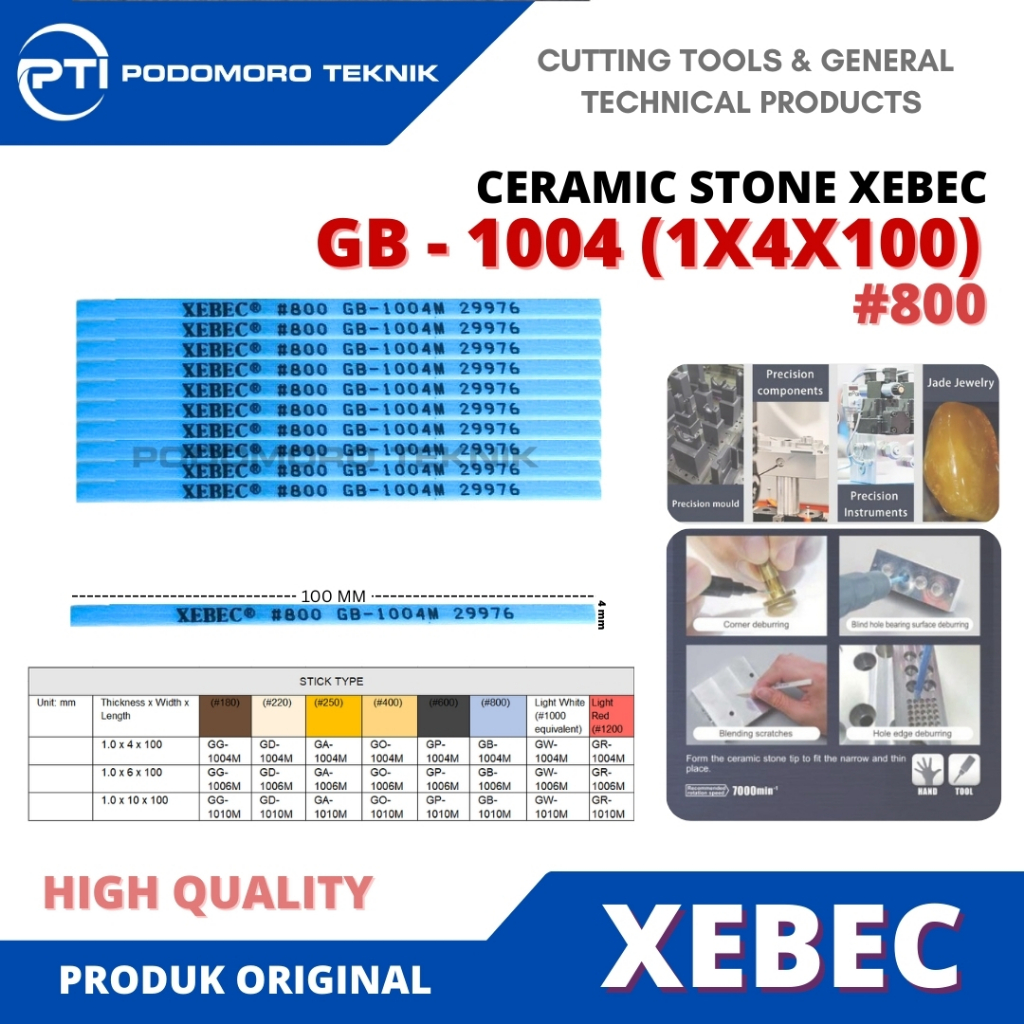 Ceramic Xebec #800 1x4x100 / Ceramic Fiber Stone Merk XEBEC