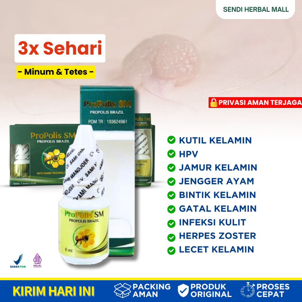 Obat Kutil Kelamin Pria HPV Jamur Kelamin Propolis SM Original 100% PALING AMPUH Namun Tergantung Ko
