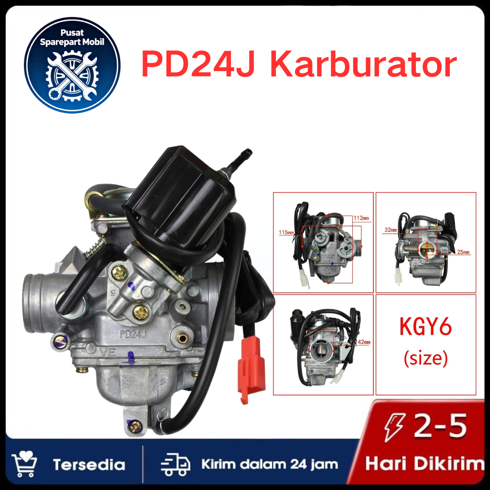 PD24J Karburator cocok untuk model kendaraan Kymco, Haomai ATV, mobil pasir, sepeda motor