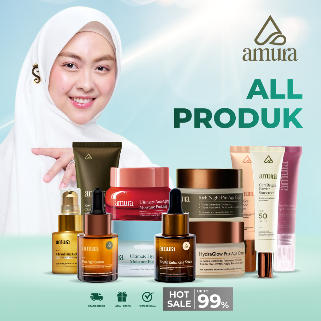 AMURA SKINCARE PENCERAH WAJAH SUNSCREEN PENGHILANG FLEK HITAM SKINCARE BUSUI BILIVA BEAUTY