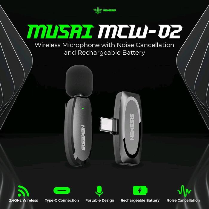 microphone wireless nyk nemesis Nirkabel mikropon buat vlog Laptop Mikrofon