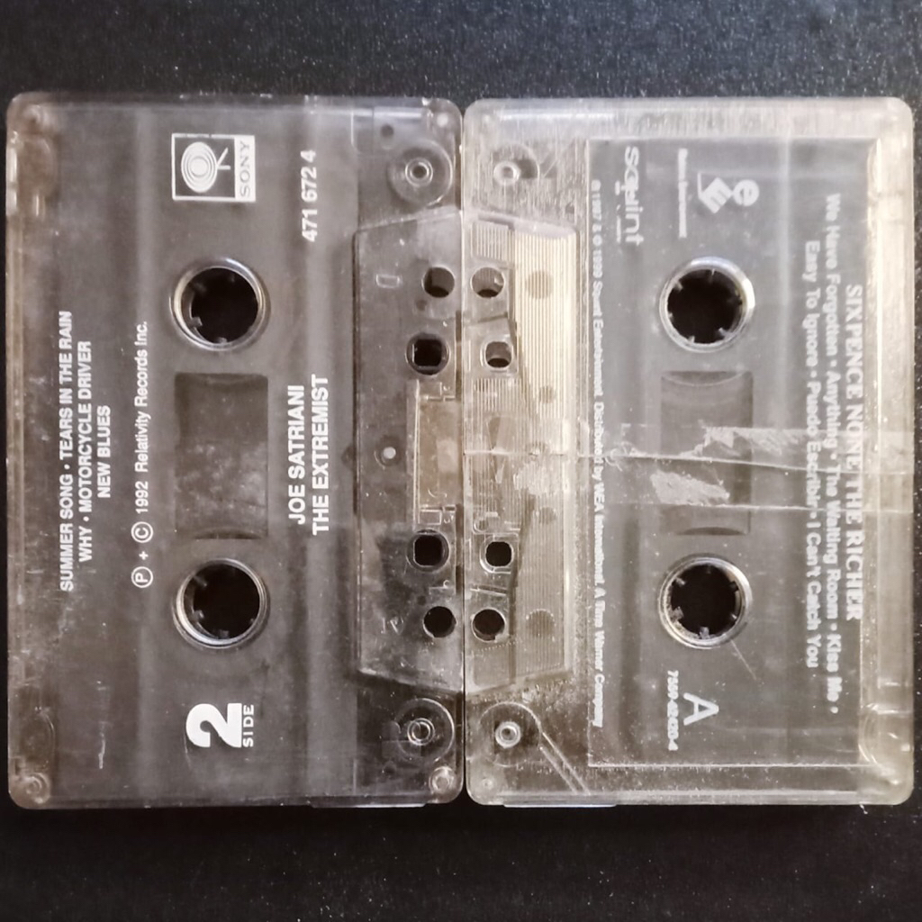 KASET PITA JOE SATRIANI DAN SIXPENCE SEPAKET TANPA COVER