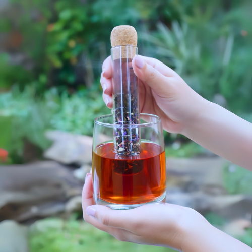 OZA Tea | Tea Tube Strainer | Tea Tube with Glass - 150 ml