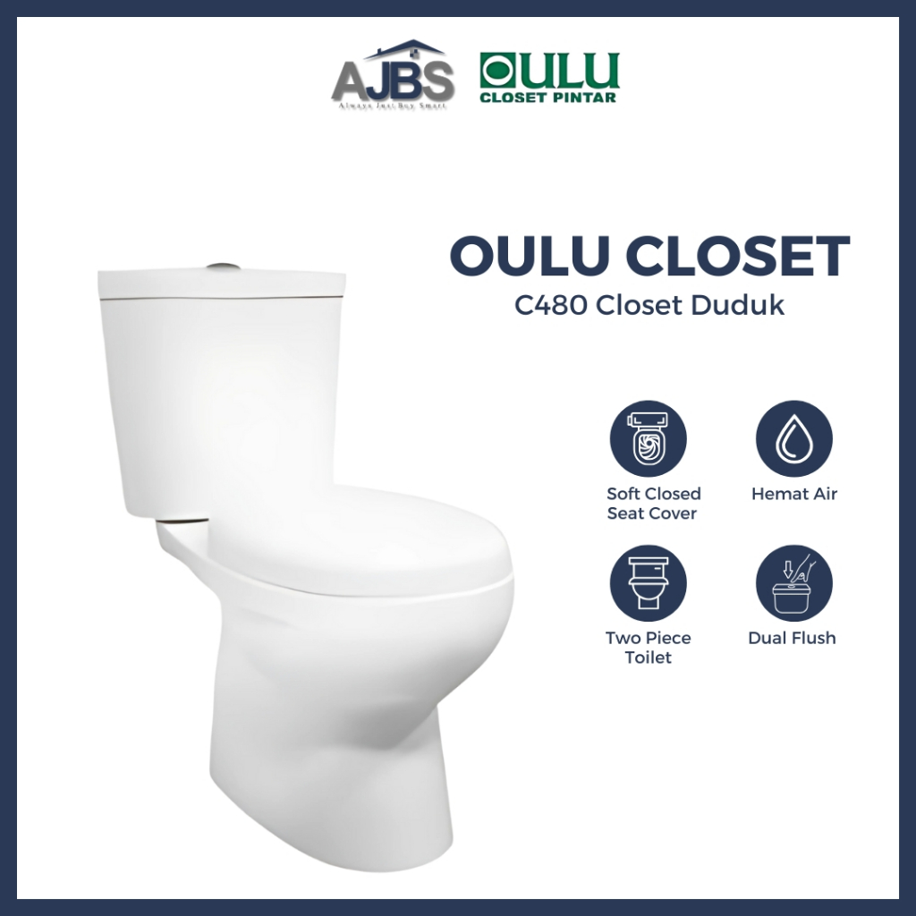 OULU Closet duduk C480 - Kloset duduk - Toilet duduk - AJBS Home Center Surabaya