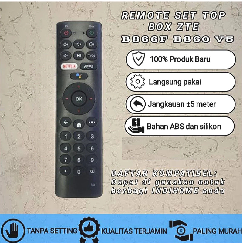 Remote STB Indihome Smart ZTE B866F B860 V5 B 866 F B 860
