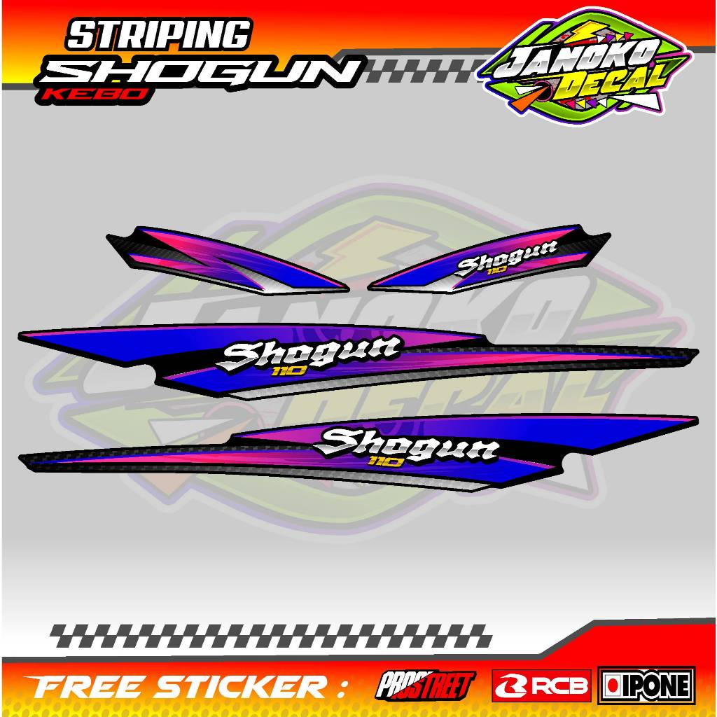 STRIPING VARIASI SUZUKI SHOGUN KEBO 110 / STICKER LIST VARIASI MOTOR SHOGUN 110