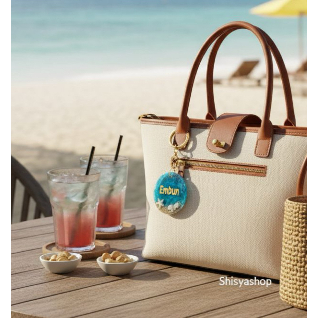 Gantungan Kunci Nama / Gantungan Kunci inisial / Gantungan Kunci Ocean nama / Gantungan Kunci unik /