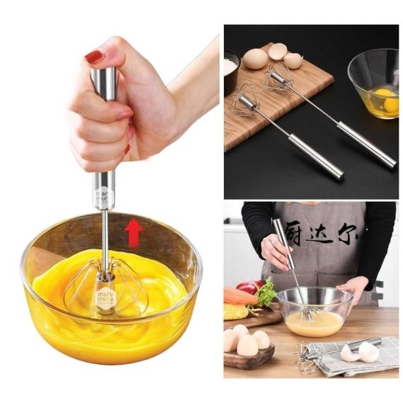 Hand Mixer Manual Alat Pengocok Telur Telor Adonan Kue Krim Pengaduk Minuman Kopi Susu Thai Tea Boba