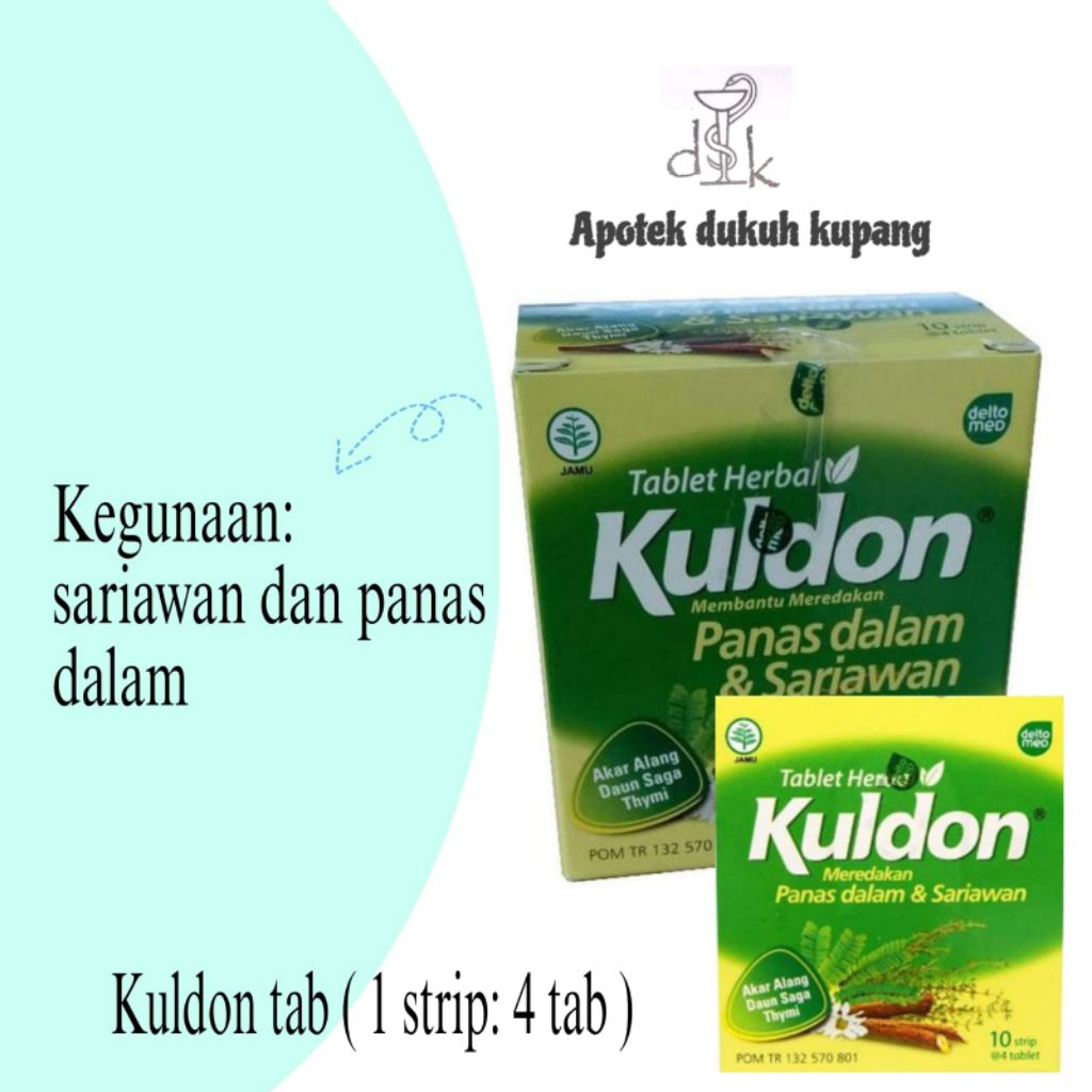 Kuldon tablet obat panas dalam dan sariawan.