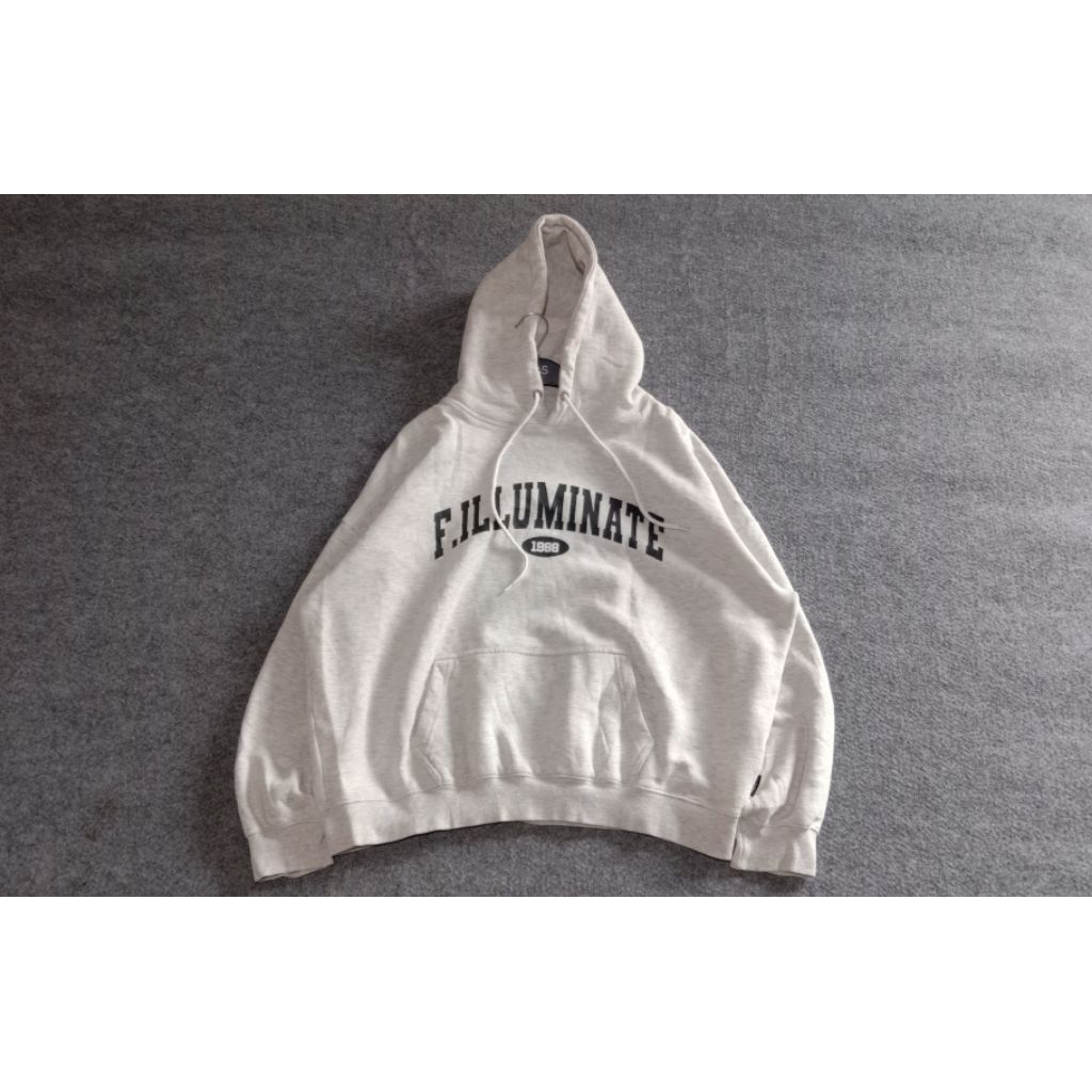 HOODIE BOXY STYLE,F.ILLUMINATE Arch Logo 1988.Sz XL.