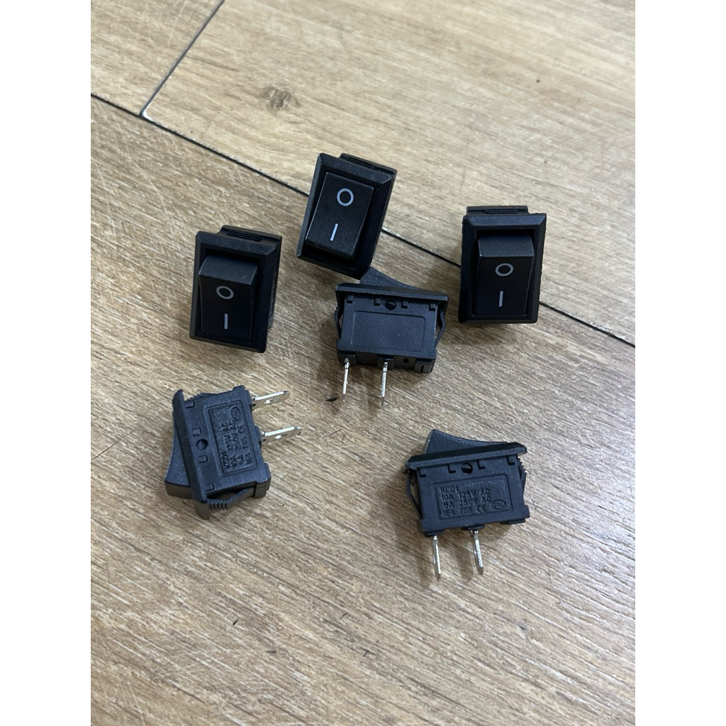 ROCKER SWITCH ON OFF Hitam 2P 2 PIN SAKLAR ON OFF 2 PIN