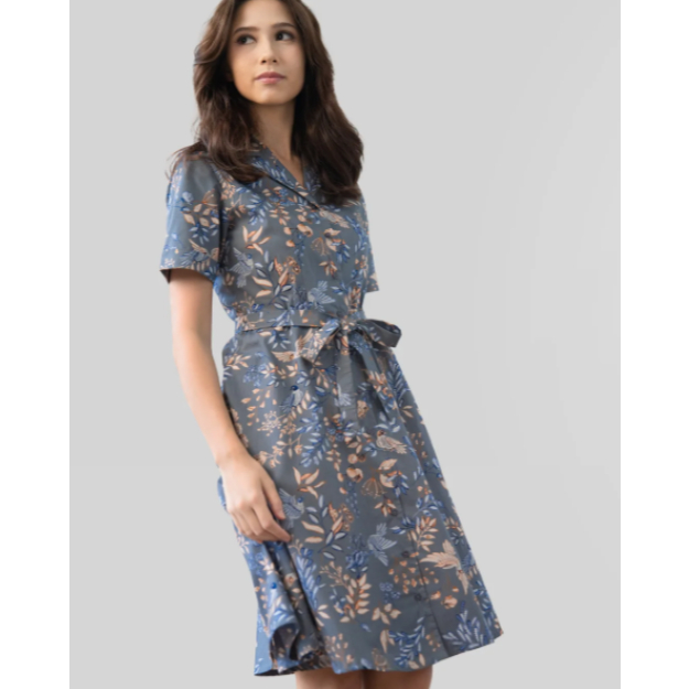 Batik Keris Dress Batik Lengan Pendek Keris Kamajaya