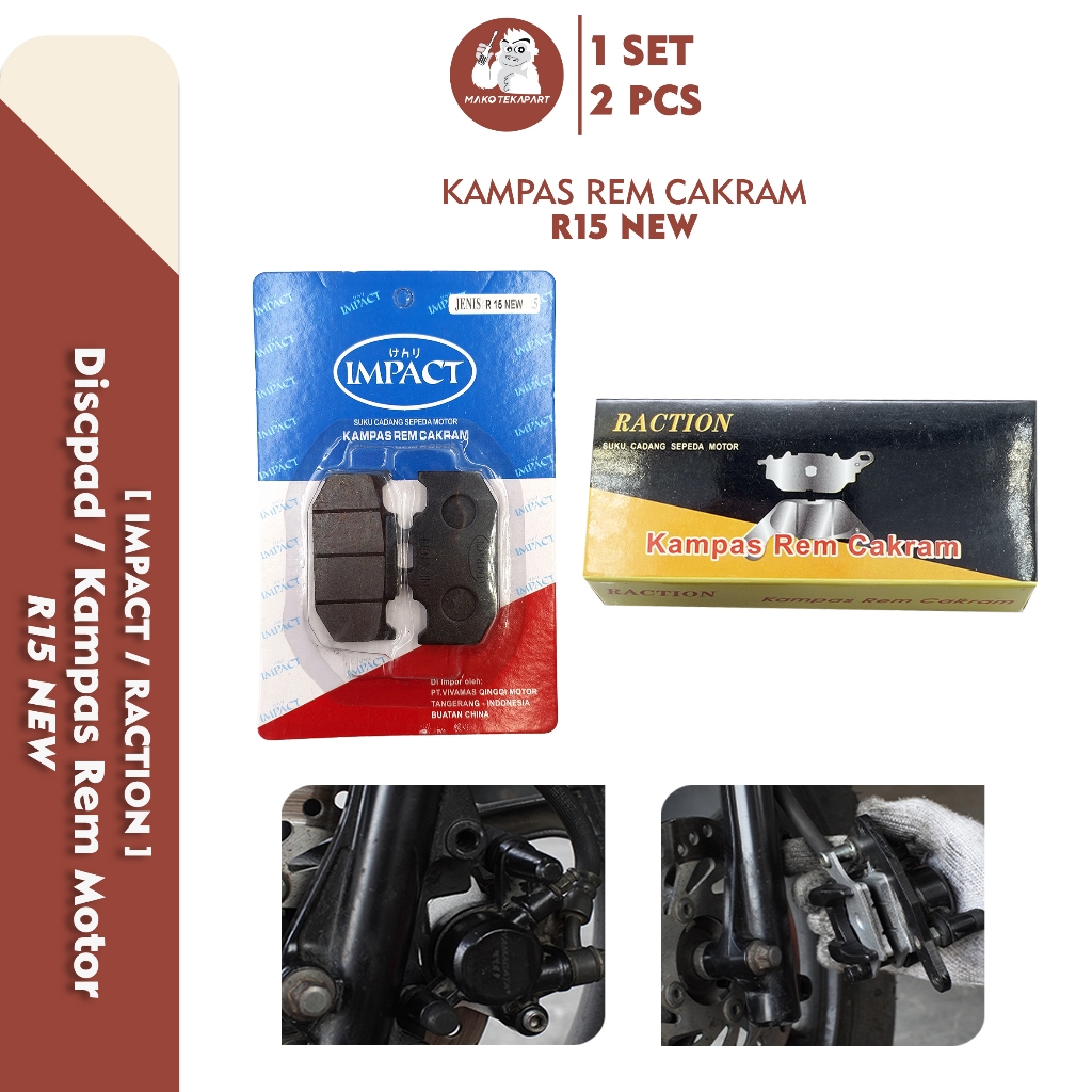 Discpad Kampas Rem Cakram Belakang R15 New Diskpad Motor