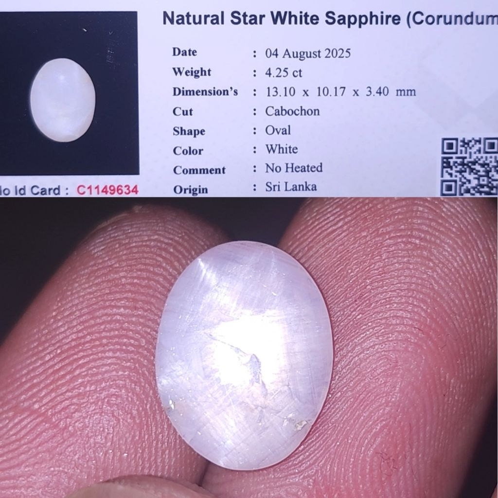 natural white sapphire star ceylon safir srilanka no treatment BIG TABLE