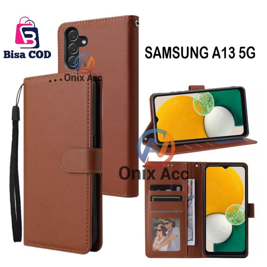 Flip Case Samsung A13 5G Casing Dompet Kulit