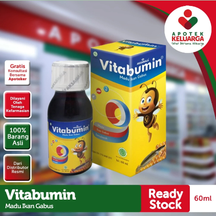 Vitabumin Madu Ikan Gabus Anak - 130ml / Vitabumin Ikan Gabus