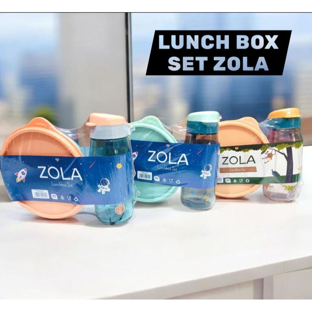 LUNCH BOX SET ZOLA / TEPAK MAKAN ANAK/LUNCH BOX ANAK / LUNCH BOX + TUMBLR / LUNCH BOX + BOTOL