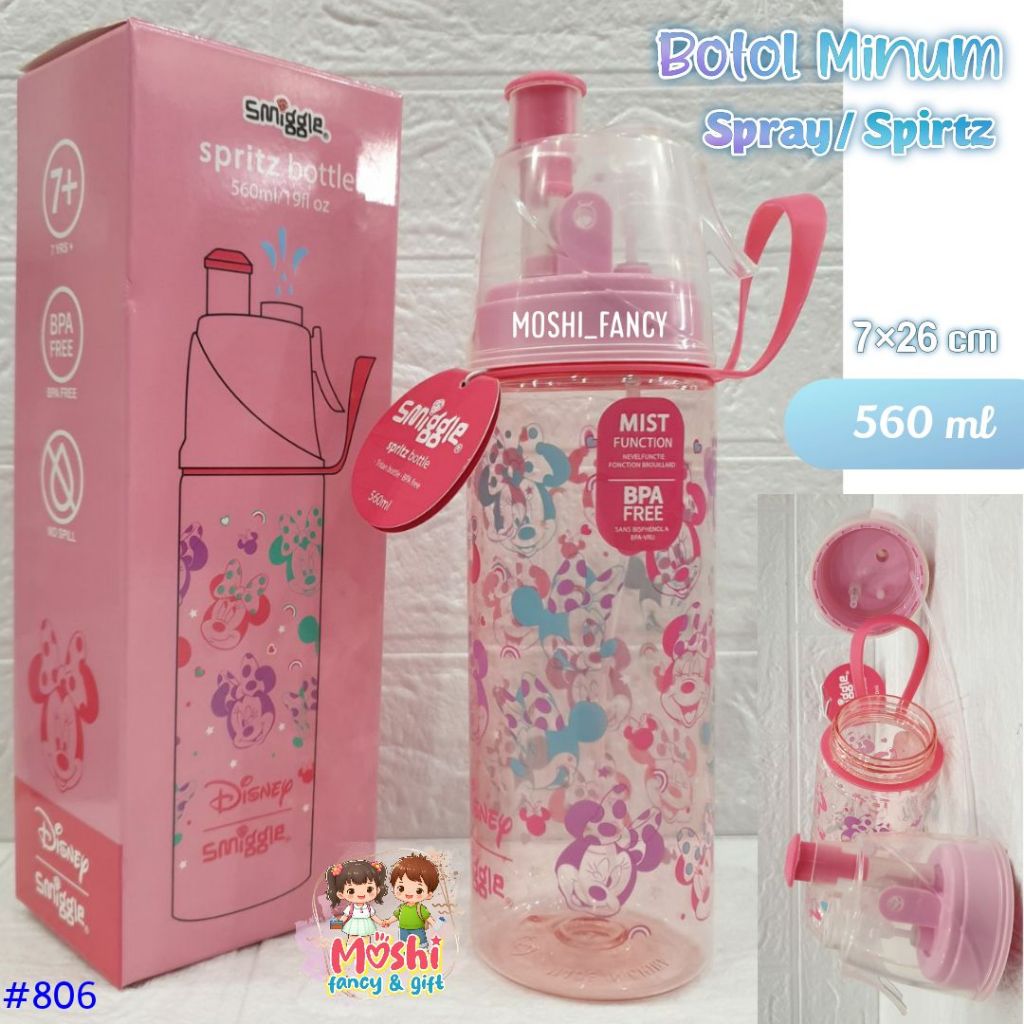 Botol Minum Disney Minnie / Botol Minum Spray Disney Minnie Mouse / Spritz Bottle Minnie