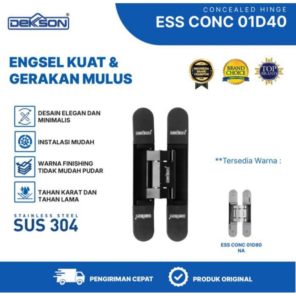 Engsel Tanam Dekson /Engsel Tanam Concealed Hinge ES CONC Dekson / Engsel Pintu Dekson D40 D80