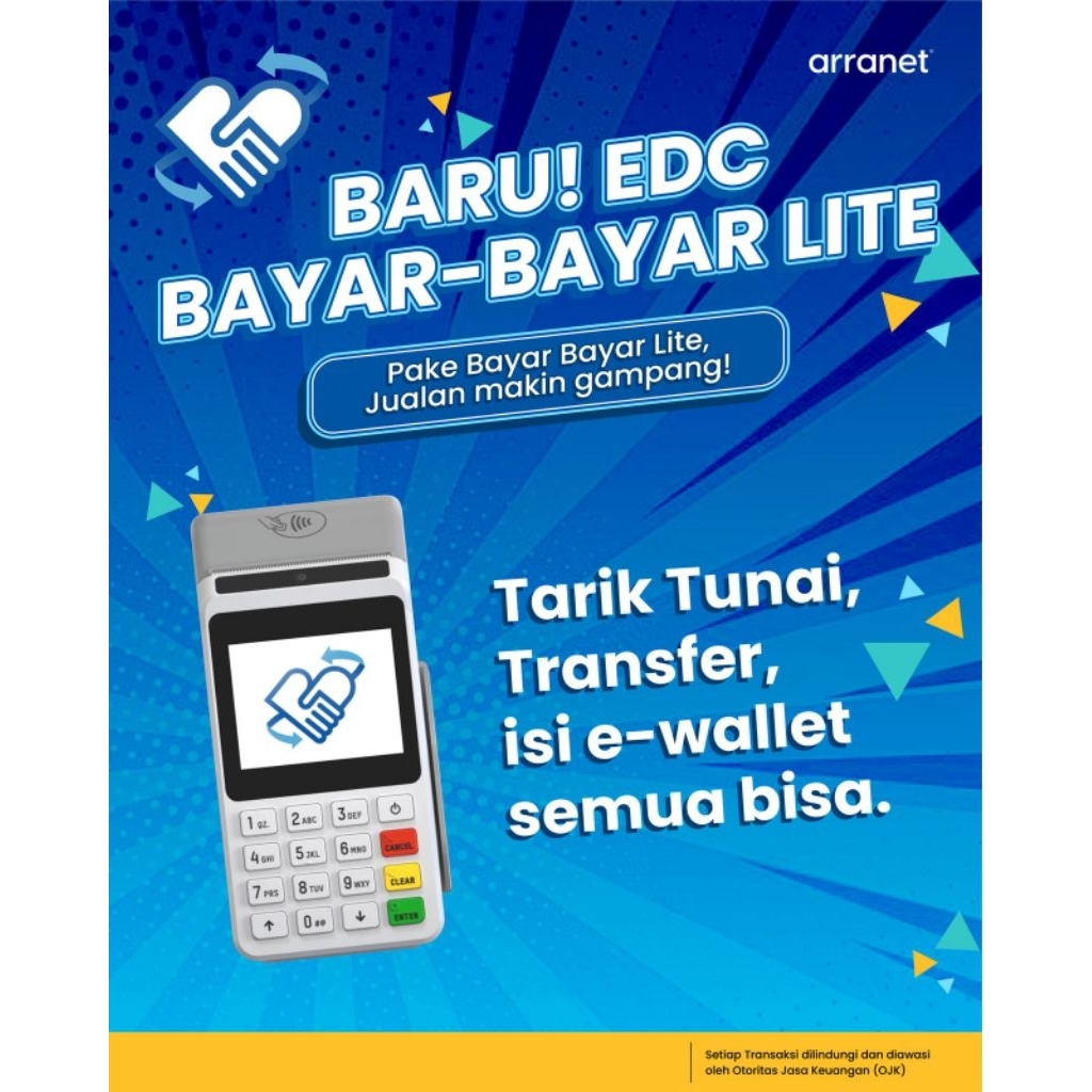 Bayar Bayar Lite mesin Edc Semua Bank Topwise M3P Portable Mini Atm Kasir Touch Screen dan keypad