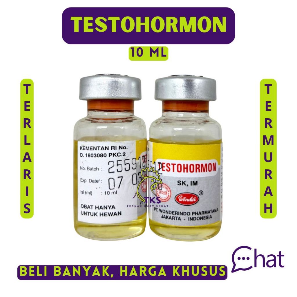 TESTOHORMON 10 ml - Mengatasi Gangguan Reproduksi Hewan Wonder