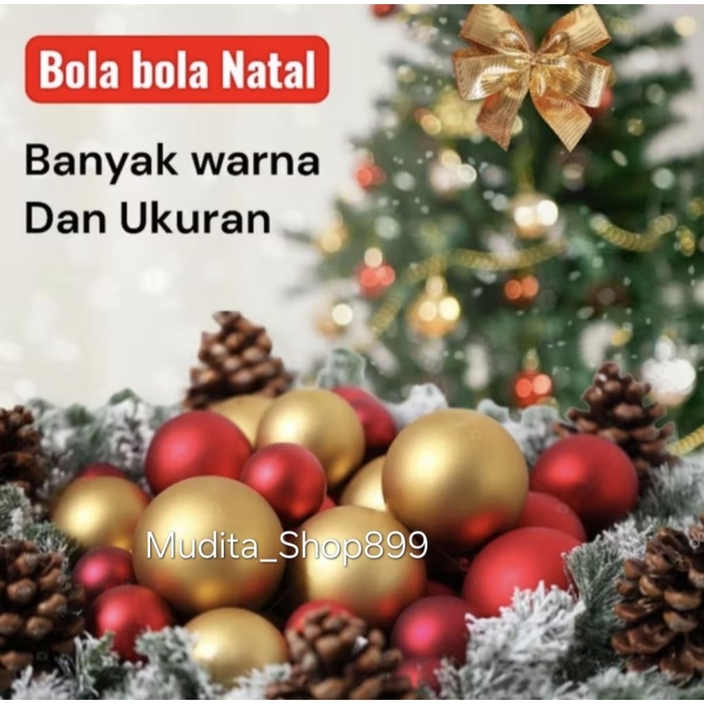 GROSIR BOLA NATAL GANTUNGAN BOLA NATAL/AKSESORIS NATAL BOLA
