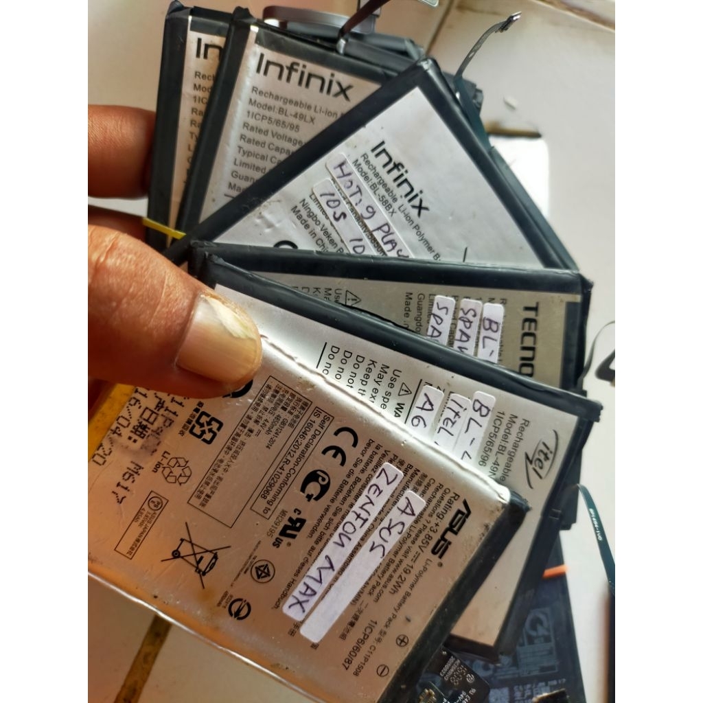 batre Infinix-tecno-itel-asus original copoton hp normal