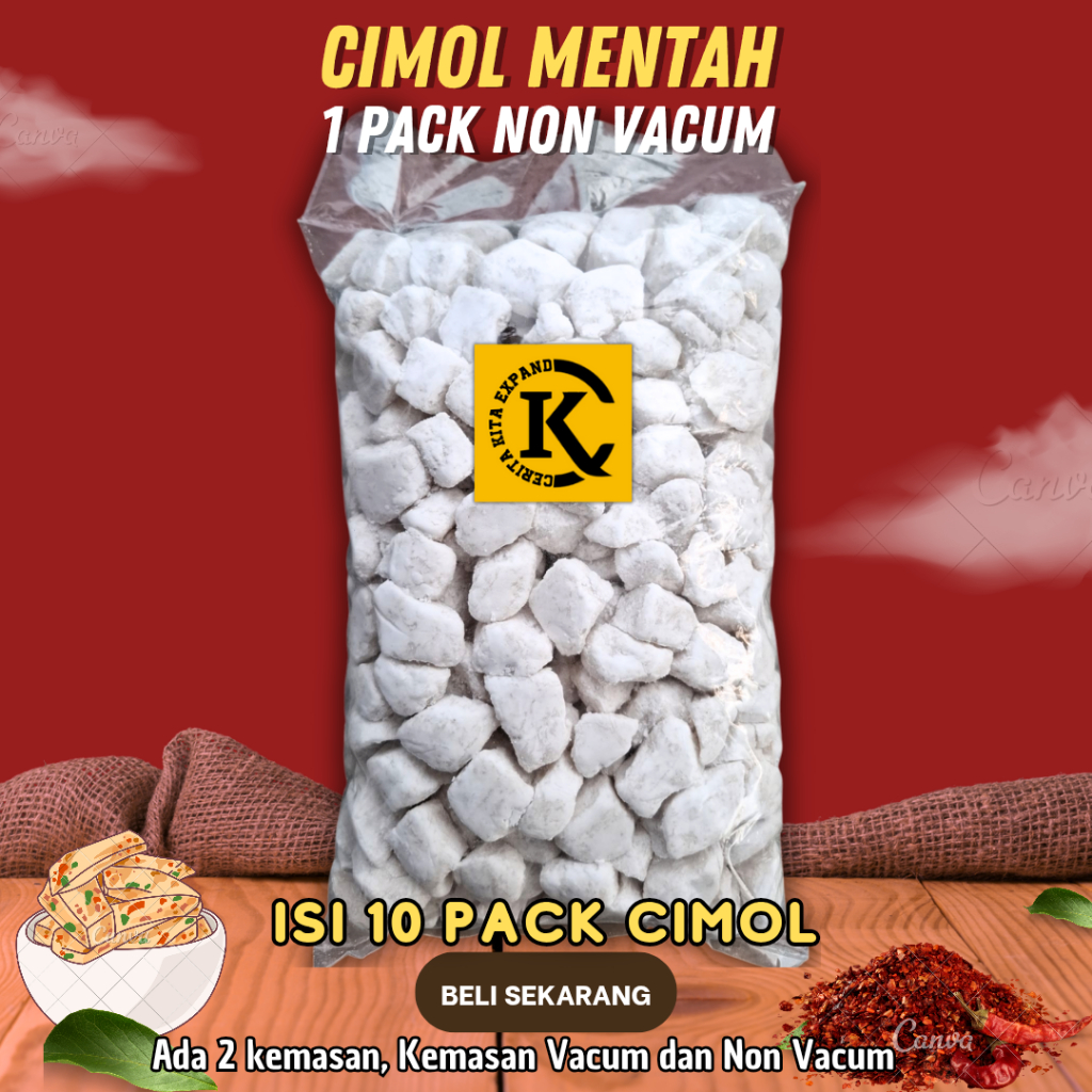 Cimol Mentah non vacum Grosir , 1 Pack tanpa bumbu tabur | Frozen Food Praktis