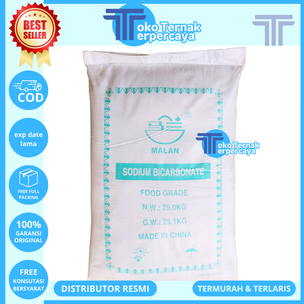 SODIUM BICARBONATE 25 KG (1 SAK) MALAN - SODA KUE 25 KG - BAKING SODA 25 KG - Baking Soda Food Grade