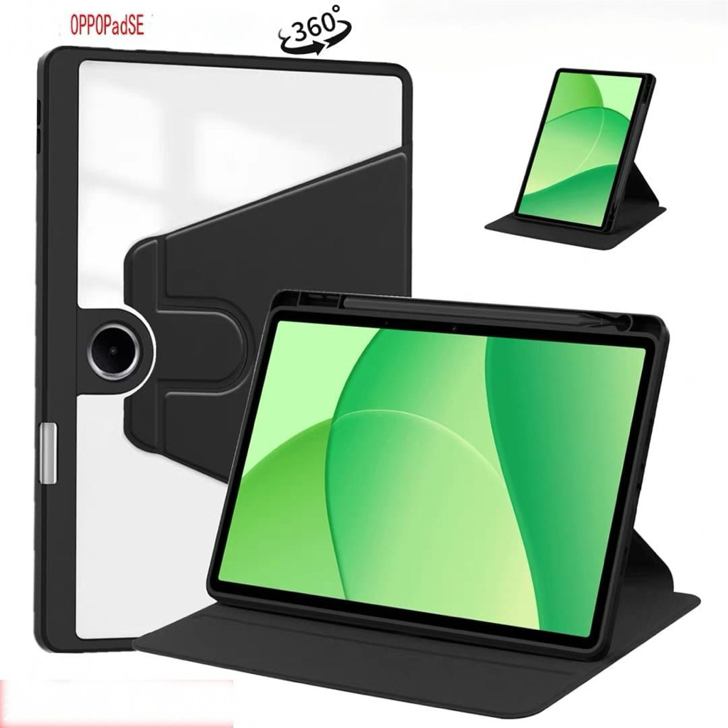FLIP AKRILIK FOR OPPO PAD SE 11” SMART ROTARY STANDING FLIP ROTARY BENING BISA PUTAR 360• CASE FLIP 