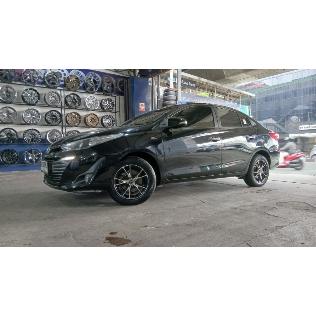 paket elegant velg hsr eximius ring 15 plus ban accelera 185 60 ring 15 untuk mobil vios agya ayla