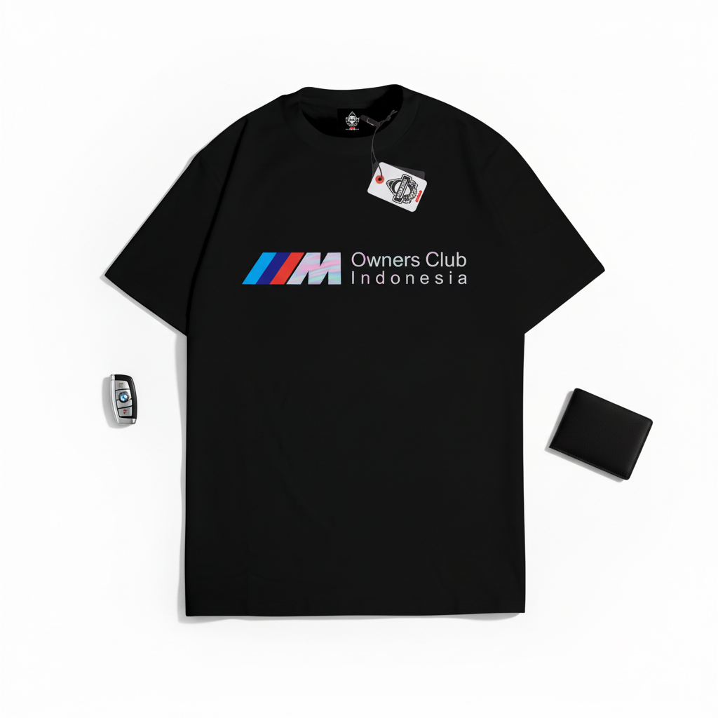 KARIMAKE Kaos Baju T Shirt Distro Unisex Gambar Mobil BMW M OWNERS CLUB INDONESIA Hologram