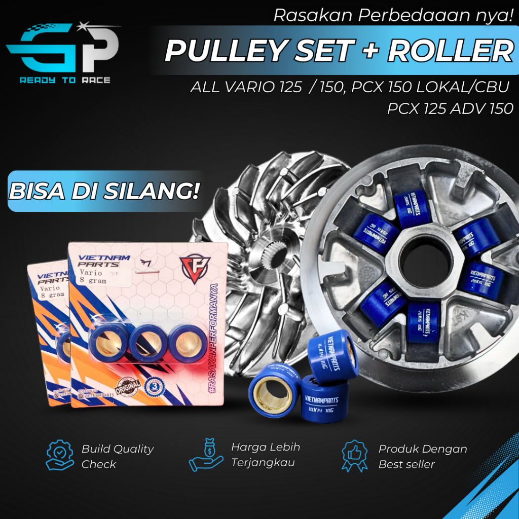 Pulley Bubut 13,8 Rumah Roller Vario 125 Vario 150  Pcx 150 Lokal Rumah Pulley K97 Bubut Drajat 13,8