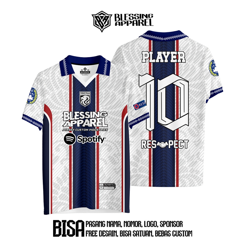 JERSEY BAJU FUTSAL DAN BOLA CUSTOM NAMA NOMOR LOGO (FULL PRINTING )