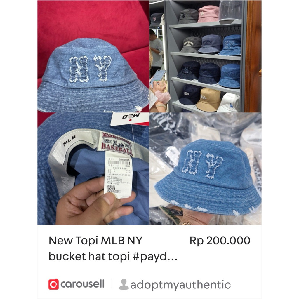 [PRELOVED] TOPI BUCKET HAT MLB